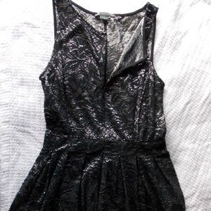 Armani Exchange Black & Silver Floral Dress